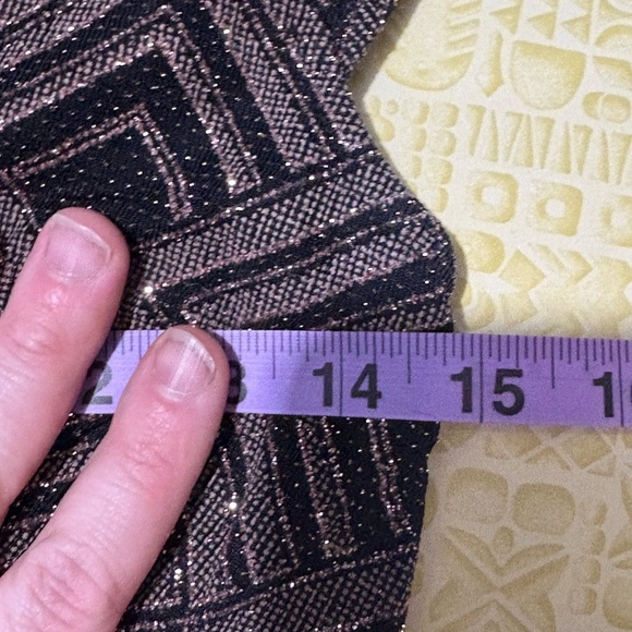 Mystic Brown Bodycon Mini Dress with Plunge Neckline and Flutter Sleeves - Picture 8 of 9